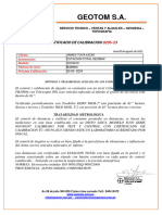 Certificado de Calibracion