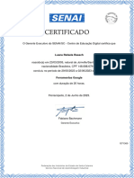 Certificado Ferramentas Google - Luana Rafaela Raasch