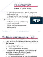 Configuration Management: Managing The Products of System Change Objectives