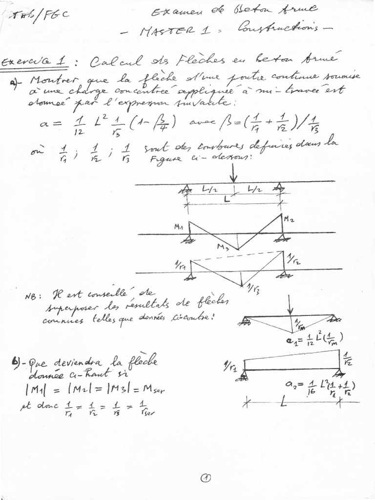 Calcul de La Fleche Poutre Hyperstatique | PDF