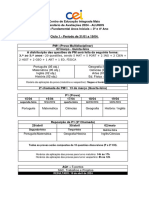 Calendário de Provas 3 °e 4º Ano - 1° Bimestre 2024