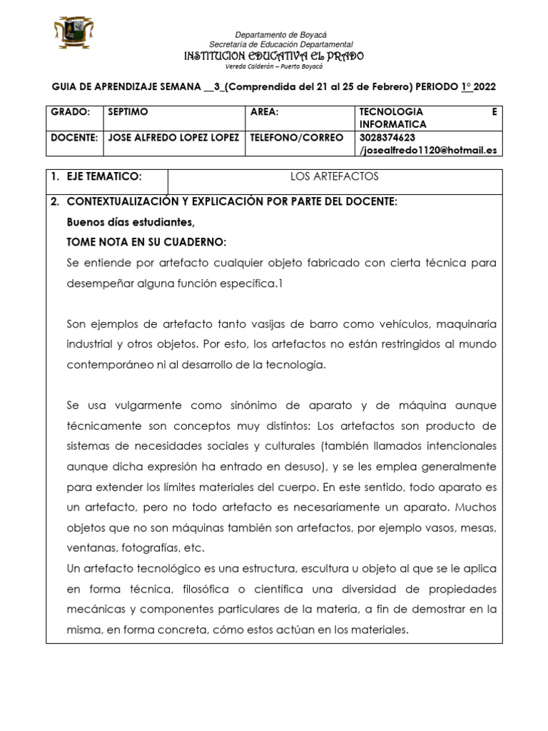 Semana 3-Tecnologia e Informatica-Grado 7 | PDF | Equipo