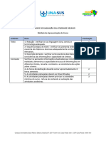 Critérios de Avaliação Da Atividade Desafio