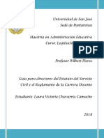 Guía para Directores Del Estatuto Del Servicio Civil y El Reglamento de La Carrera Docente