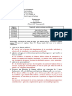 Examen Corto. Las Finanzas Públicas (Parte Del 2o Examen Parcial)