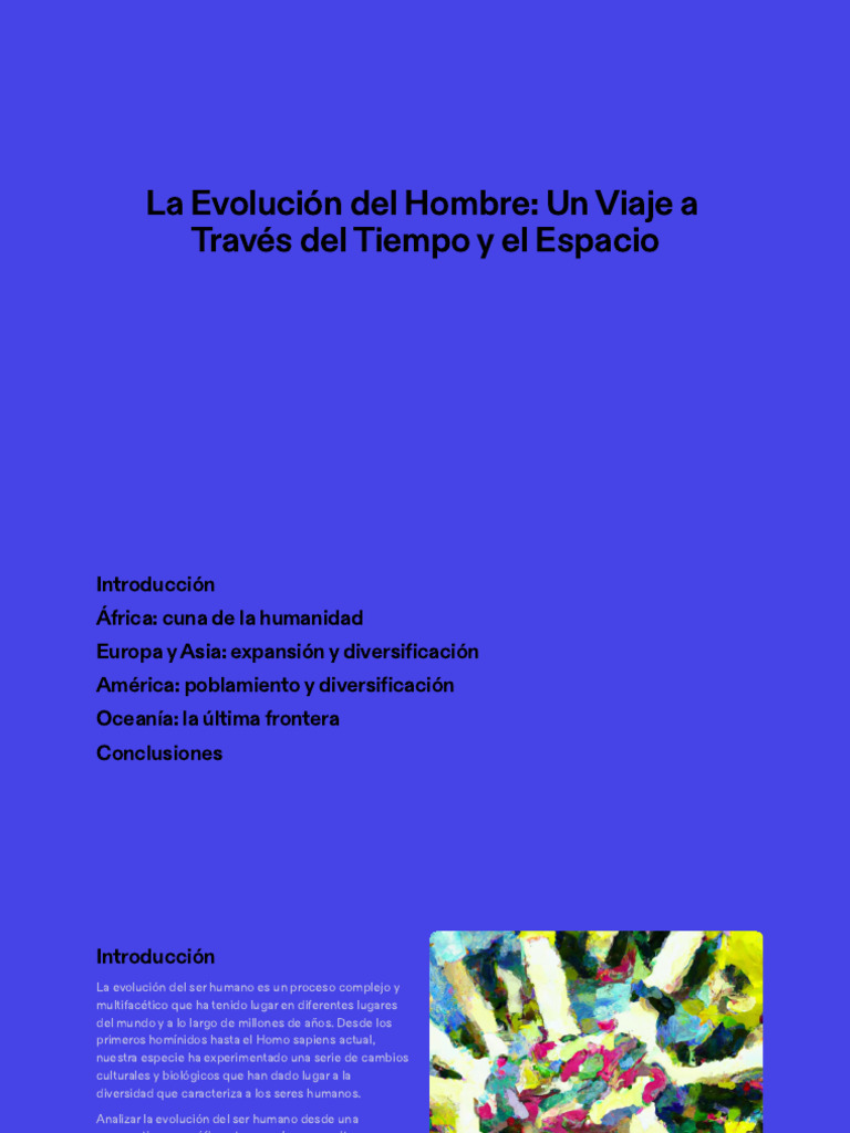 1 - La Evolución Del Ser Humano | PDF | Homo | Evolución humana