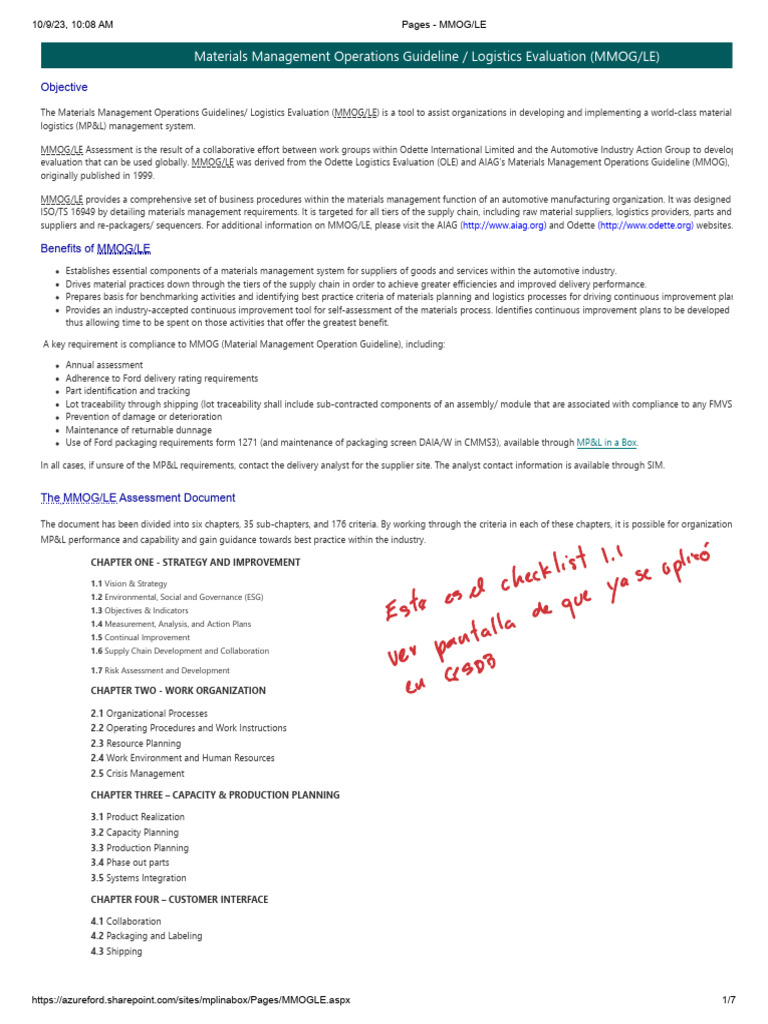 MMOG/LE Version 6 Compliance Guide | PDF | Business Process | Business