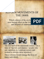 Reform Movements of The 1800S