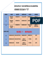 Horario Sugerente