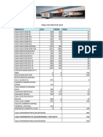 Tabla de Precios 2024