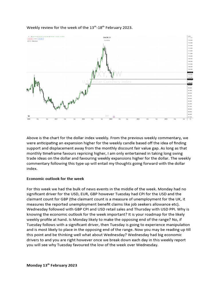 Dollar Index Weekly Review: Feb 13-18, 2023 | PDF | Market Trend ...