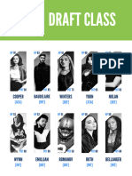 Blue and White Football League Draft Class Sports Poster