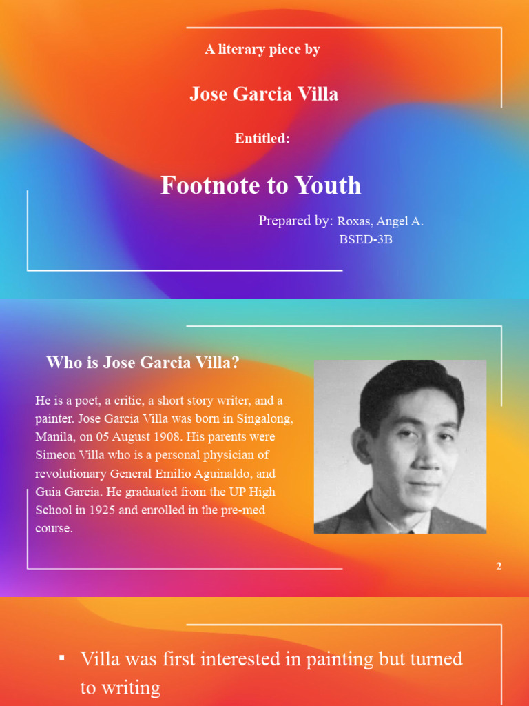 Youth's Journey in Villa's Footnote | PDF | Narration | Plot (Narrative)