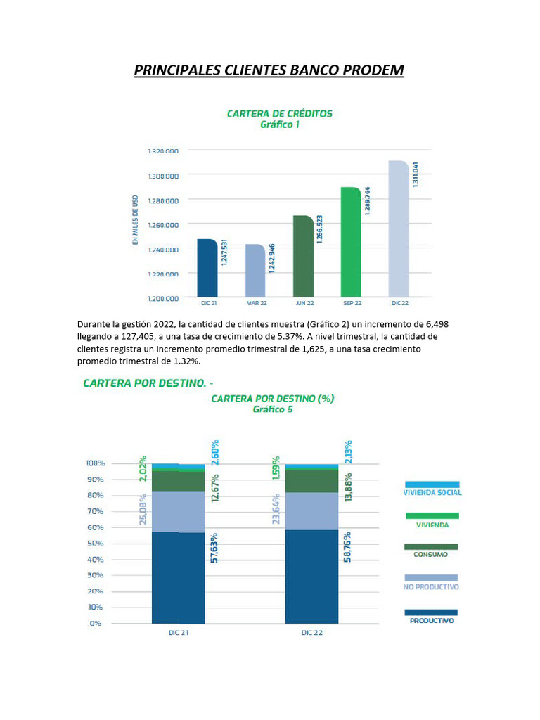 Principales Clientes Banco Prodem | PDF | Bancos | Economias