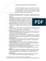 Tipos de Pensamentos Disfuncionais