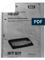 Sony HB-20P - Manual de Instrucciones (OCR)