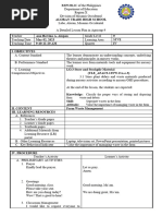 A Detailed Lesson Plan Agriculture