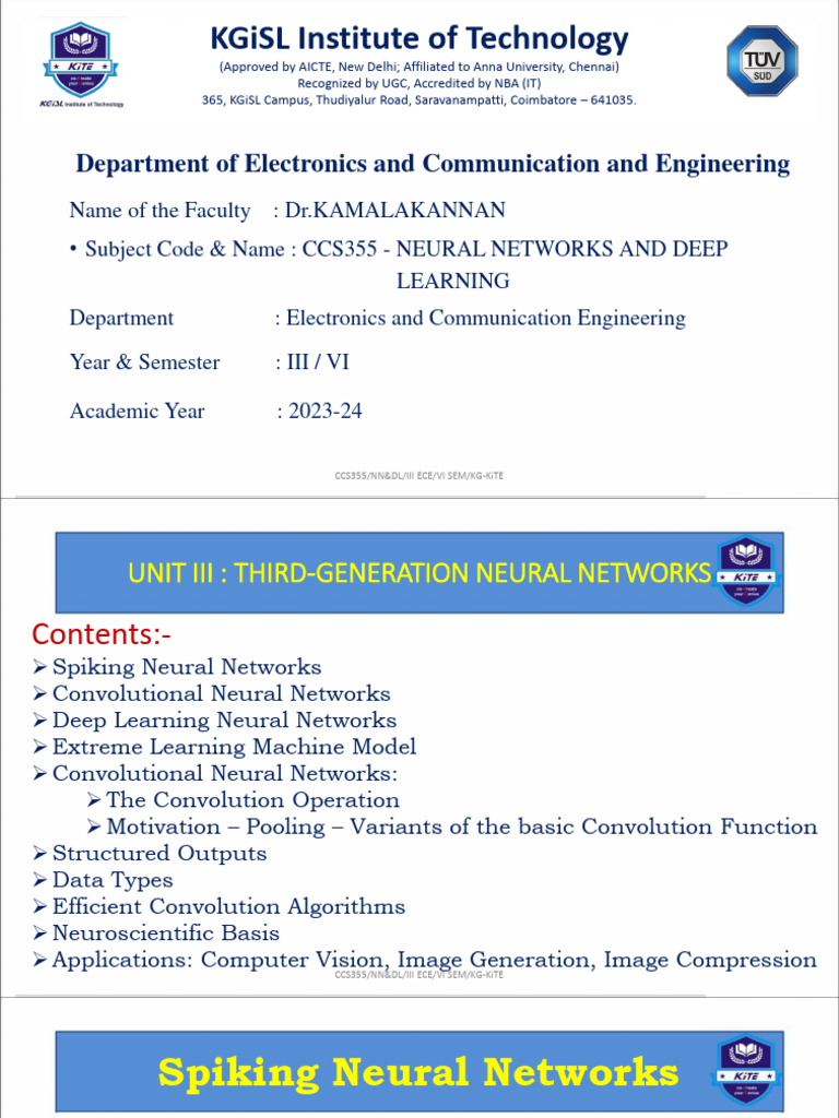 Neural Networks & Deep Learning Overview | PDF | Artificial Neural ...