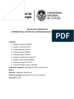 Informe Final. Eps Psicologia Preventiva Unlp