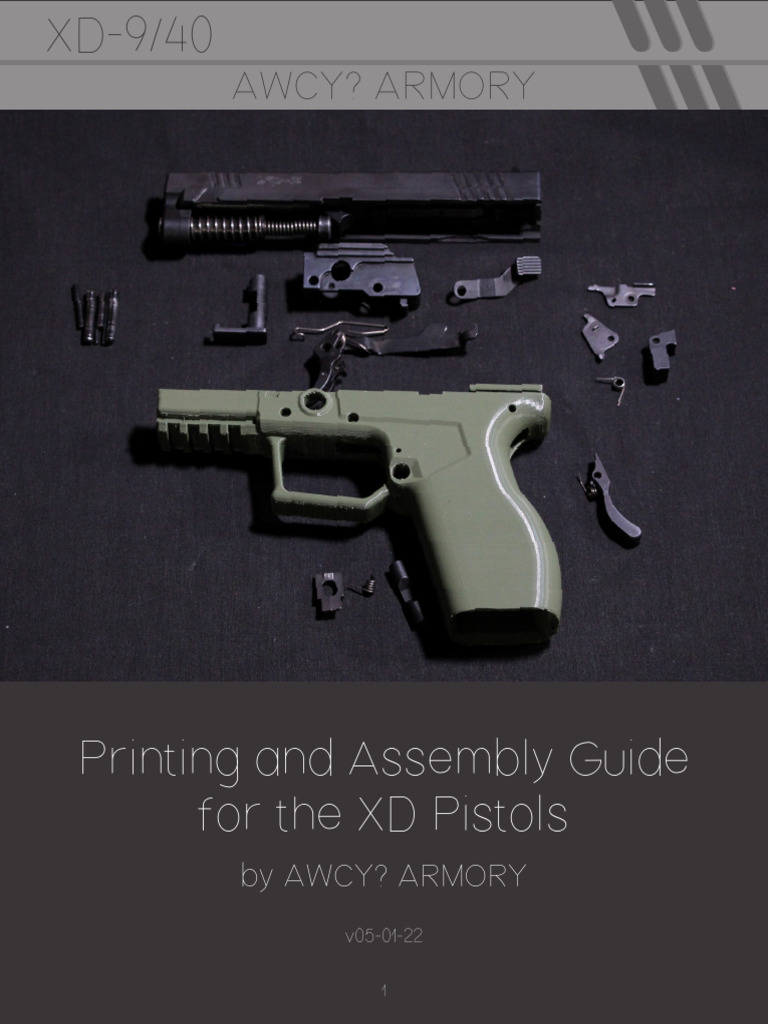 XD-9/40 Assembly Guide | PDF | Projectile Weapons | Weapon Design