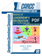 Module 3 P.E. 4 Recreational Games