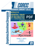 Module 2 P.E. 4 Recreational Games