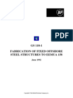 GS118-1 Fabrication of Fixed Offshore Steel Structures To Eemua 158