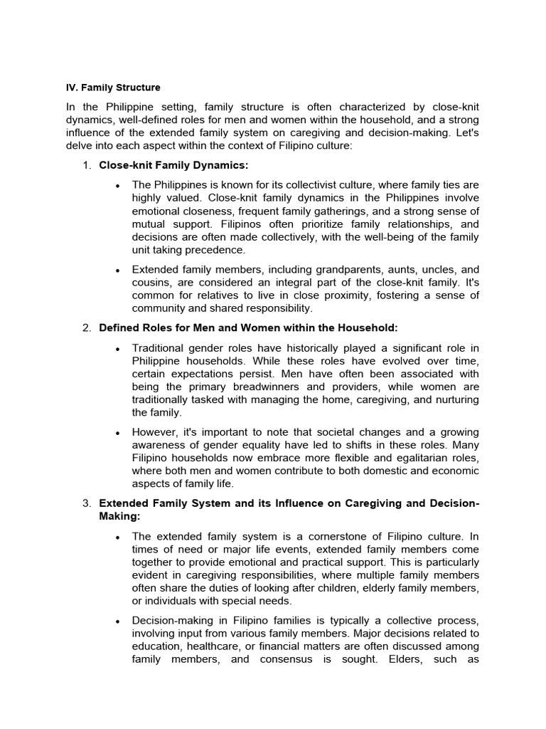 Gender Roles in Filipino Family Dynamics | PDF | Family | Gender Role