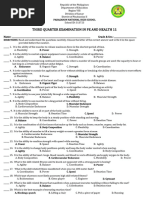 Test - Questionnaire - PE and Health 11 - Q1