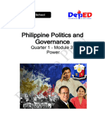 Philippine Politics and Governance: Quarter 1 - Module 3: Power