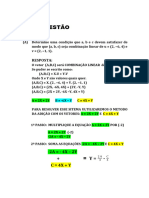 1º Questão Trabalho de Algebra