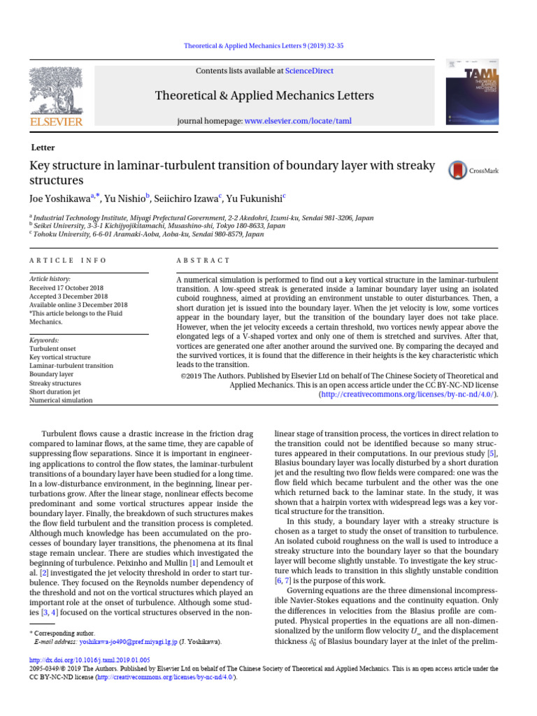Key Structure in Laminar-Turbulent Transition of Boundary Layer With ...