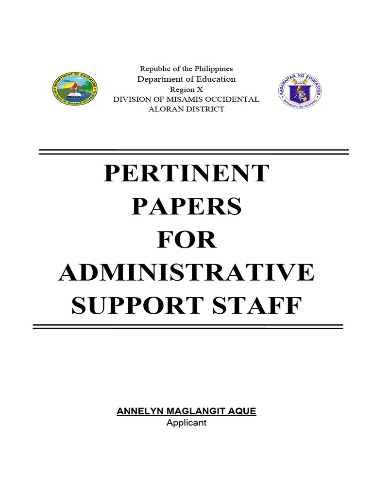 Administrative Support Staff Papers | PDF