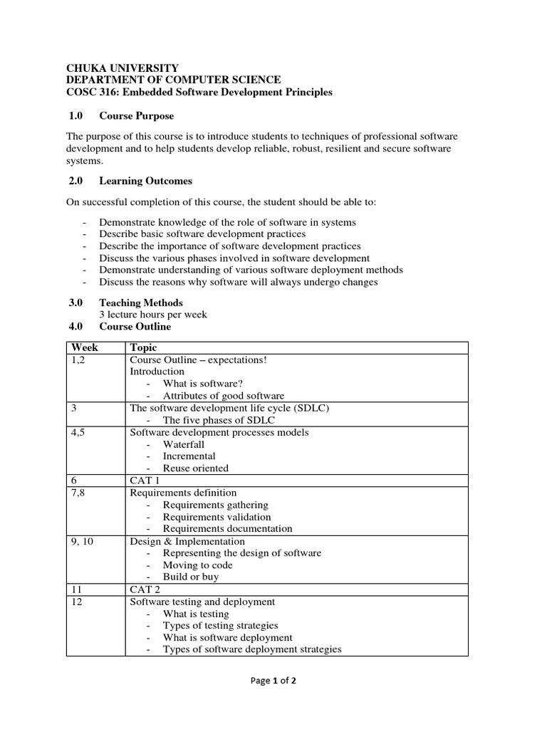 Embedded Software Development Course | PDF | Software Engineering ...