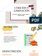 Nutrición Y Eliminación: Kimberlyn Zambrano - Paulette Moreira - Paulette Bonilla