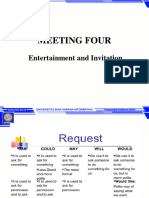 Meeting Four: Entertainment and Invitation