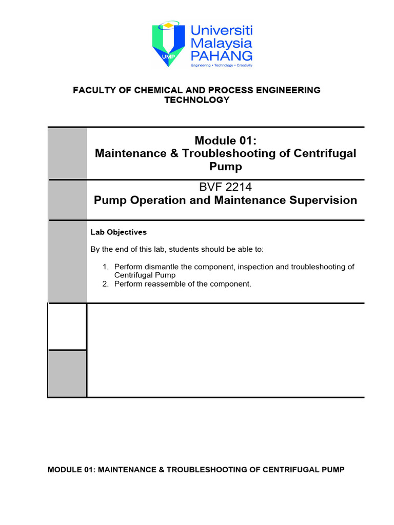Centrifugal Pump Maintenance Guide | PDF | Pump | Energy Technology