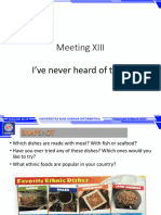 Meeting XIII: I've Never Heard of That!