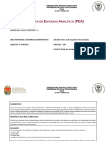 Programa de Estudios Analítico Calculo Mercantil II 1er Parcial