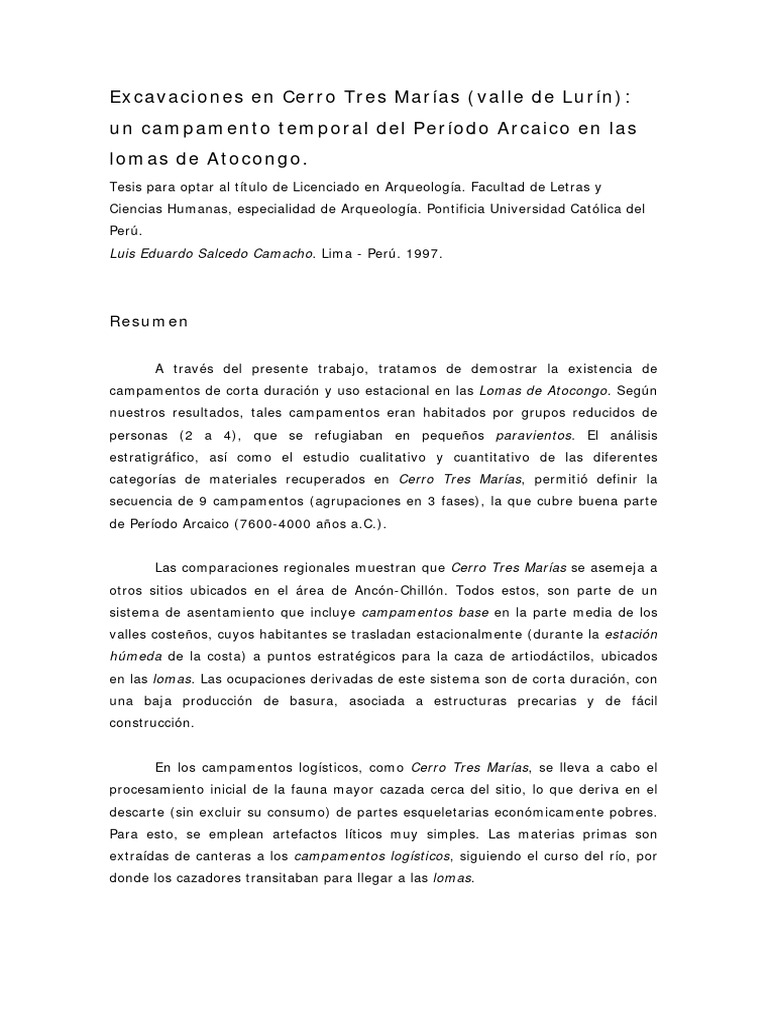 Tesis Salcedo Pdf Arqueología