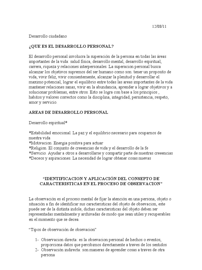 Desarrollo Personal y Ciudadano | PDF | Toma de decisiones | Desarrollo ...