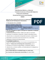 Guía de Ruta y Avance de Ruta para La Realimentación - Fase 4 - Producción de Participación Comunitaria