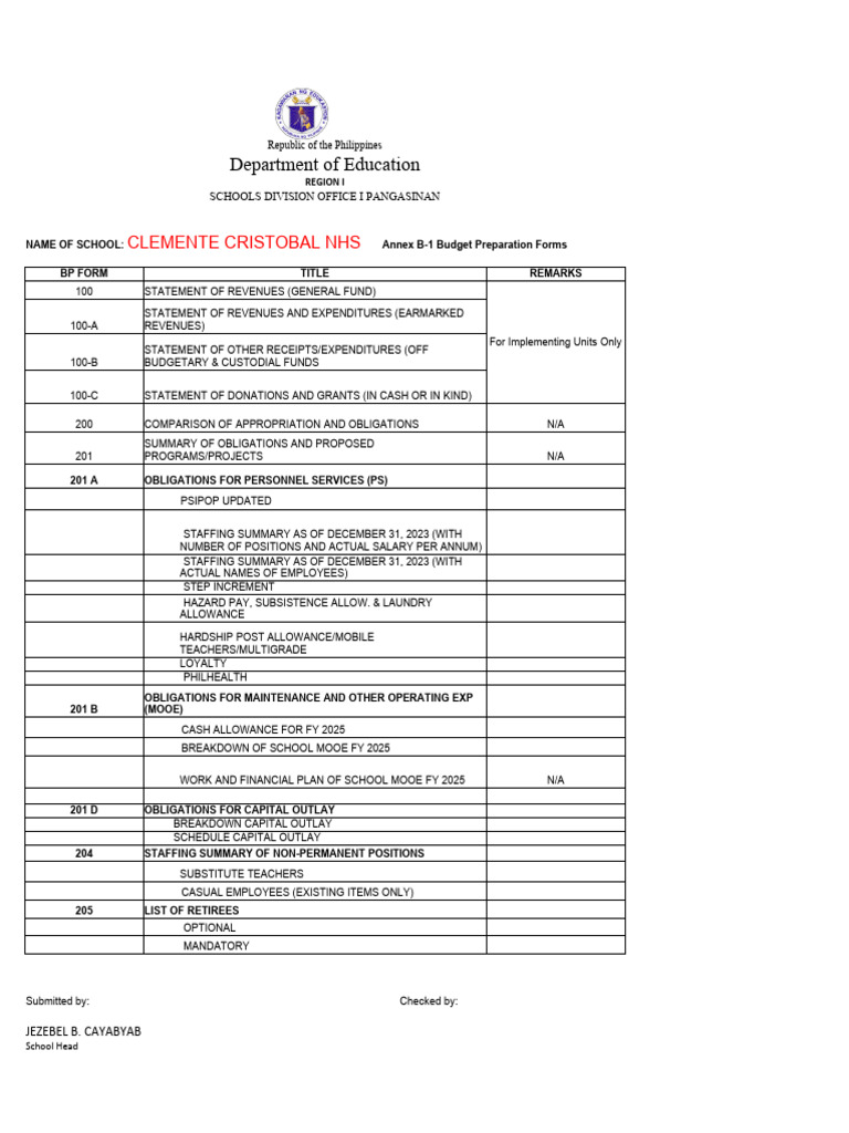 2025 Budget Prep CCNHS PDF Revenue Fund Accounting