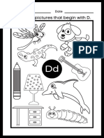 Alphabet Activity Pages Letter DD Kindergarten Worksheets For Kids