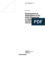 Employment of Department of The Army Resources in Support of The United States Secret Service
