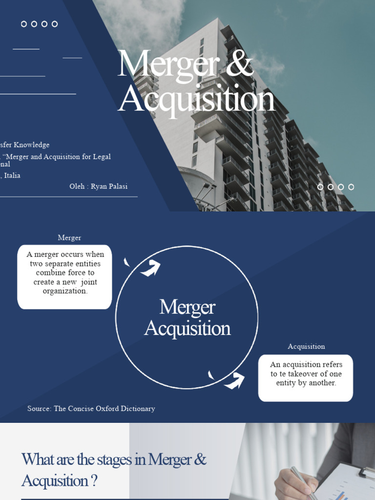 Merger & Acquisition by RP | PDF | Mergers And Acquisitions | Due Diligence