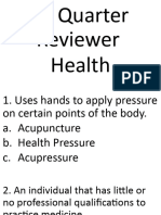 1st Quarter Reviewer Health
