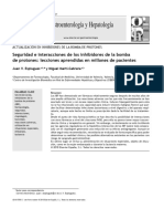 Seguridad e Interacciones de Los Inhibidores de La Bomba PROTONES