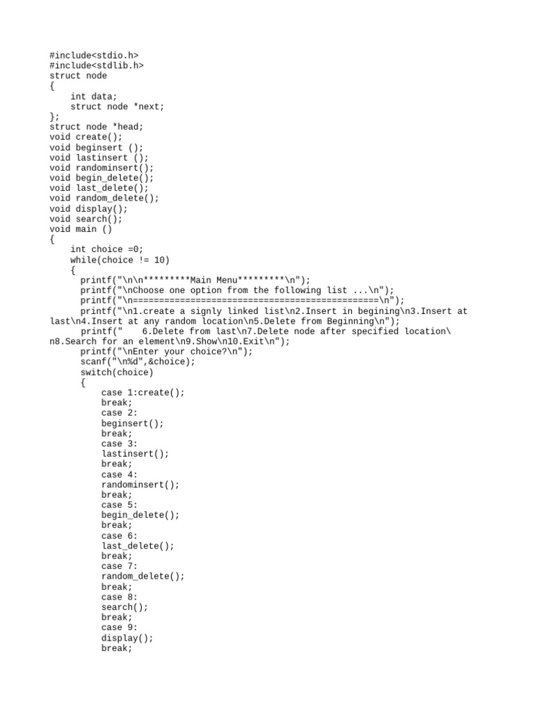 Sign ly linked list pdf