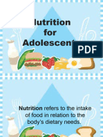 Health 7 - Week 3 - Nutrition For Adolescents